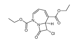 <7α,8α>-8-Chlor-9-oxo-1,2-diazabicyclo<5.2.0>nona-3,5-dien-2,6-dicarbonsaeure-diethylester结构式