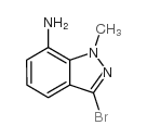 3-溴-1-甲基-1H-吲唑-7-胺结构式