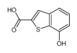 7-hydroxy-1-benzothiophene-2-carboxylic acid结构式