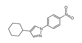 4-cyclohexyl-1-(4-nitrophenyl)pyrazole Structure