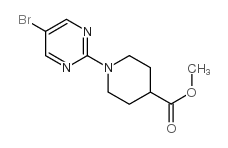 methyl 1-(5-bromopyrimidin-2-yl)piperidine-4-carboxylate Structure