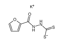 potassium N'-(furan-2-carbonyl)-hydrazinecarbodithioate Structure