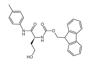 (s)-(3-hydroxy-1-p-tolylcarbamoyl-propyl)-carbamic acid 9h-fluoren-9-ylmethyl ester结构式