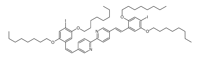 5-[2-(4-iodo-2,5-dioctoxyphenyl)ethenyl]-2-[5-[2-(4-iodo-2,5-dioctoxyphenyl)ethenyl]pyridin-2-yl]pyridine Structure