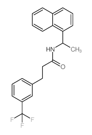 (S)-N-(1-(萘-1-基)乙基)-3-(3-(三氟甲基)苯基)丙酰胺结构式