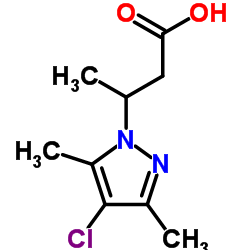 3-(4-Chloro-3,5-dimethyl-1H-pyrazol-1-yl)butanoic acid Structure