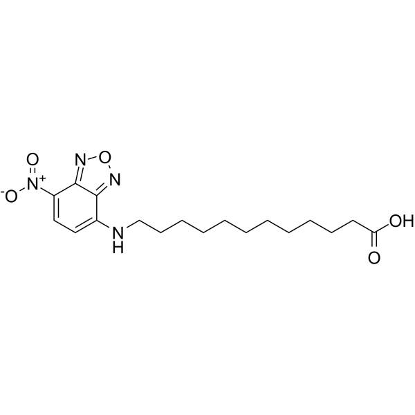 12-(7-硝基苯并呋咱-4-氨基)十二酸结构式