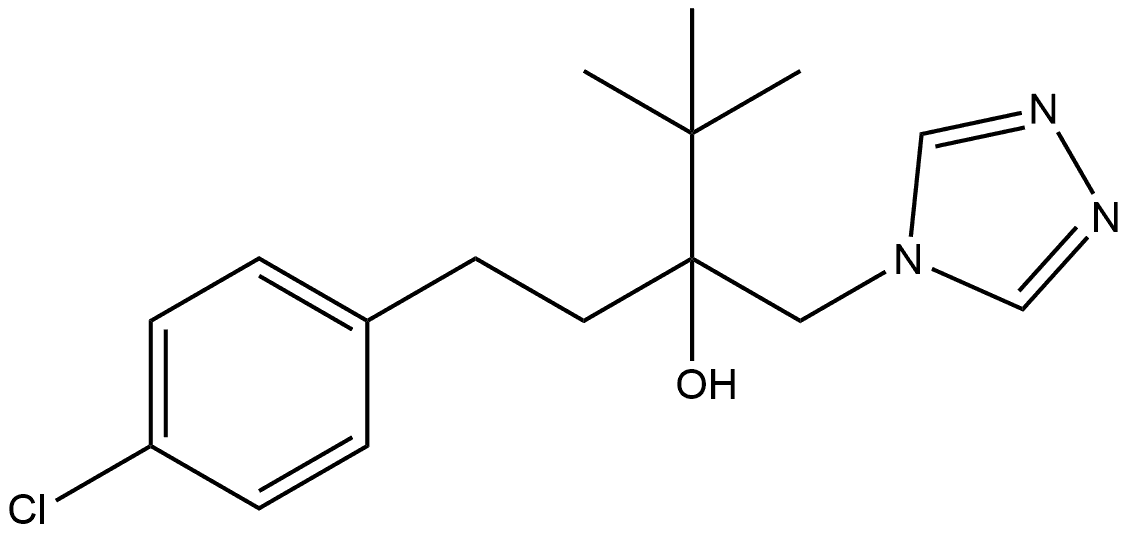 4H-1,2,4-Triazole-4-ethanol, α-[2-(4-chlorophenyl)ethyl]-α-(1,1-dimethylethyl)- Structure