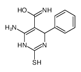 6-氨基-4-苯基-2-硫氧代-1,2,3,4-四氢-嘧啶-5-羧酸酰胺结构式