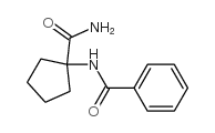 N-(1-氨基甲酰环戊基)-苯甲酰胺结构式