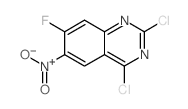 6-硝基-7-氟(2,4)二氯喹唑啉结构式