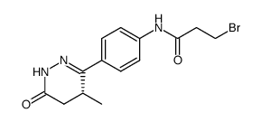 (R)-(-)-6-<4-(3-bromopropionamido)phenyl>-4,5-dihydro-5-methyl-3(2H)-pyridazinone Structure