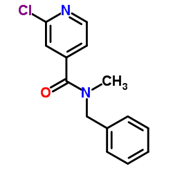 N-苄基-2-氯-N-甲基吡啶-4-甲酰胺结构式
