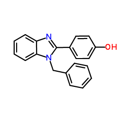 Phenol, p-(1-benzyl-2-benzimidazolyl)- Structure