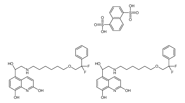 5-[(1R)-2-[6-(2,2-difluoro-2-phenylethoxy)hexylamino]-1-hydroxyethyl]-8-hydroxy-1H-quinolin-2-one,naphthalene-1,5-disulfonic acid Structure