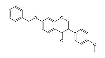 7-benzyloxy-3-(4-methoxyphenyl)chroman-4-one结构式