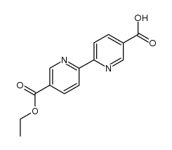 5'-(ethoxycarbonyl)-2,2'-bipyridine-5-carboxylic acid结构式