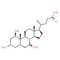 1β,3α,7β-三羟基-5β-胆酸结构式