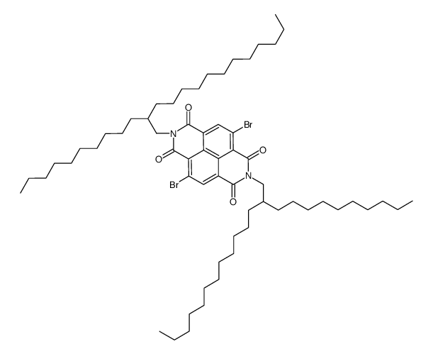 4,9-Dibromo-2,7-bis(2-decyltetradecyl)benzo[lMn][3,8]phenanthroline-1,3,6,8-tetraone结构式