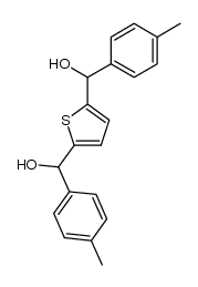 sym-2,5-[hydroxy(p-tolyl)methyl]thiophene Structure