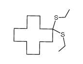 cyclododecane-1,1-diylbis(ethylsulfane)结构式