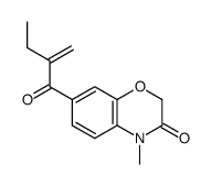 4-methyl-7-(2-methylene-1-oxobutyl)-2H-1,4-benzoxazin-3(4H)-one结构式