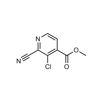 3-氯-2-氰基-吡啶-4-羧酸甲酯结构式