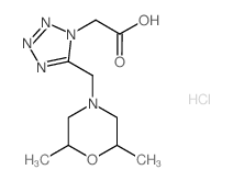 {5-[(2,6-Dimethylmorpholin-4-yl)methyl]-1H-tetrazol-1-yl}acetic acid hydrochloride结构式