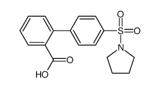 2-(4-pyrrolidin-1-ylsulfonylphenyl)benzoic acid Structure