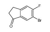 6-溴-5-氟茚满-1-酮结构式