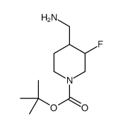 tert-butyl 4-(aminomethyl)-3-fluoropiperidine-1-carboxylate Structure