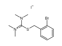 2-(2-bromobenzyl)-1,1,3,3-tetramethylisothiouronium iodide Structure