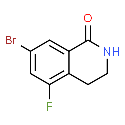 7-溴-5-氟-3,4-二氢异喹啉-1(2H)-酮结构式