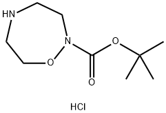 [1,2,5]Oxadiazepane-2-carboxylic acid tert-butyl ester hydrochloride结构式