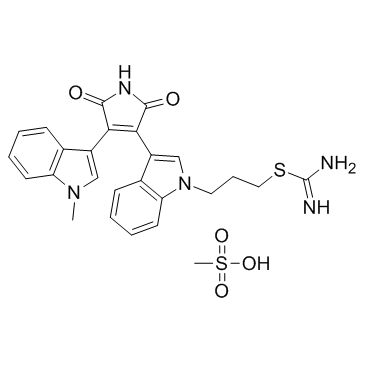 Bisindolylmaleimide IX (Ro 31-8220 Mesylate)结构式