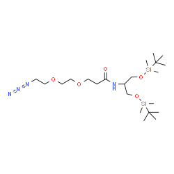2-(Azido-PEG2-amido)-1,3-bis-(tert-butyldimethylsilanoxy)propane结构式