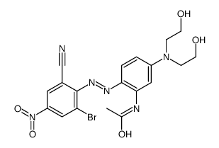 N-[5-[二(2-羟乙基)氨基]-2-[(2-溴-6-氰基-4-硝基苯基)偶氮]苯基]乙酰胺结构式