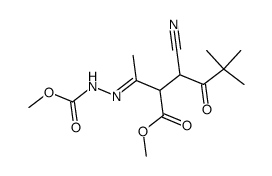 4-cyano-3-methoxycarbonyl-6,6-dimethylheptane-2,5-dione-2-methoxycarbonylhydrazone Structure
