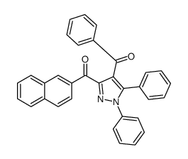 [3-(naphthalene-2-carbonyl)-1,5-diphenylpyrazol-4-yl]-phenylmethanone结构式