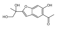 1-[2-(1,2-dihydroxypropan-2-yl)-6-hydroxy-1-benzofuran-5-yl]ethanone Structure