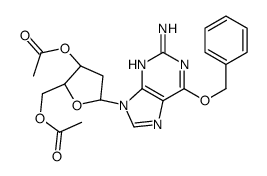 3′,5′-二-O-乙酰基O6-苄基-2′-脱氧鸟苷结构式