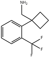 (1-(2-(三氟甲基)苯基)环丁基)甲胺盐酸盐结构式