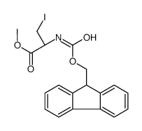 L-2-(9H-芴-9-甲氧基羰基氨基)-3-碘丙酸甲酯结构式