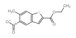 6-甲基-5-硝基苯并噻吩-2-甲酸乙酯结构式