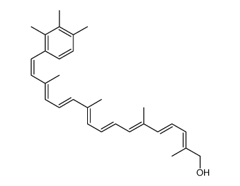 (2E,4E,6E,8E,10E,12E,14E,16E)-2,6,11,15-tetramethyl-17-(2,3,4-trimethylphenyl)heptadeca-2,4,6,8,10,12,14,16-octaen-1-ol Structure