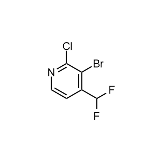 3-Bromo-2-chloro-4-(difluoromethyl)pyridine Structure