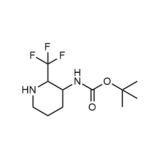 tert-Butyl (2-(trifluoromethyl)piperidin-3-yl)carbamate Structure