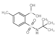 2-(叔丁基氨磺酰基)-5-甲基苯基硼酸结构式