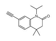 7-ethynyl-4,4-dimethyl-1-propan-2-yl-3H-quinolin-2-one结构式