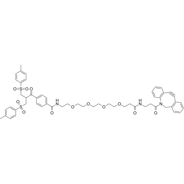 Bis-sulfone-PEG4-DBCO Structure